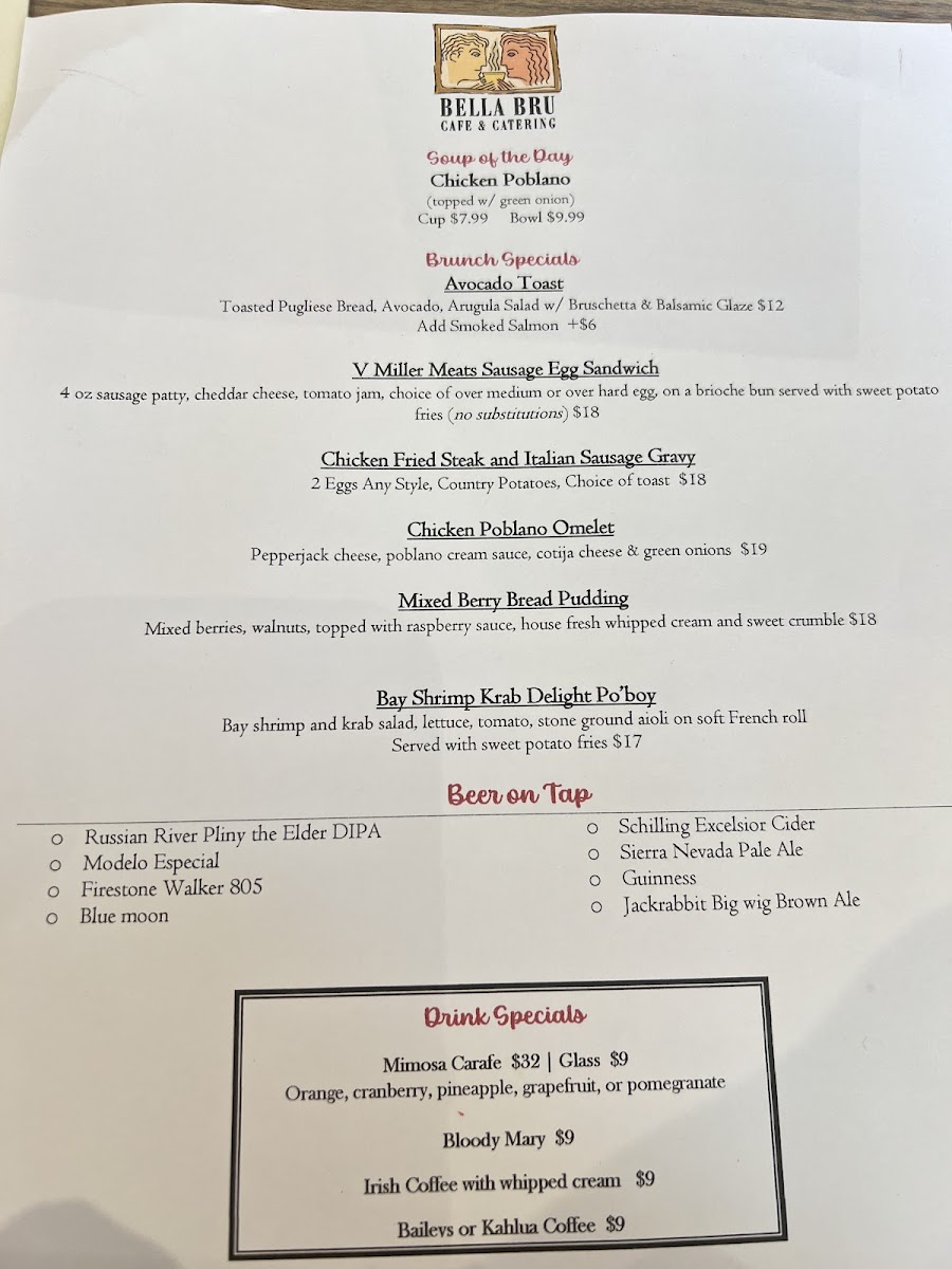 Bella Bru Cafe Menu - Image 4